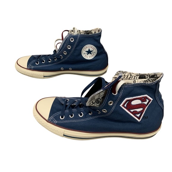 Converse DC Comic Superman Blue High-Top Sneakers - Picture 5 of 12